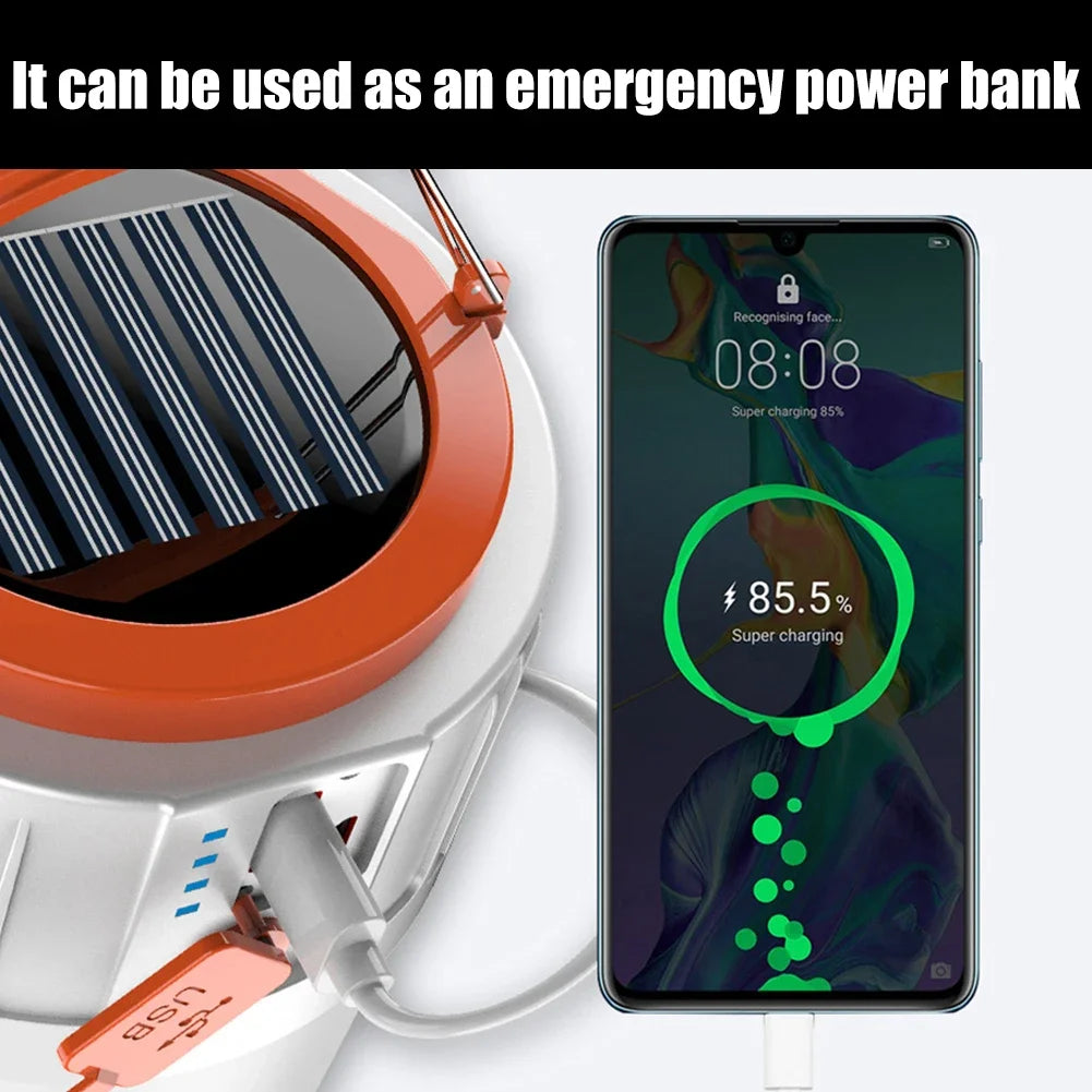 Solar Camping Light Power Bank