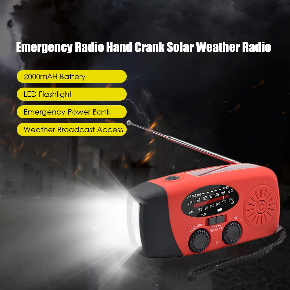 Solar Power Hand Crank Radio